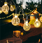 Sfere LED, decorazioni natalizie per esterno con pannello solare